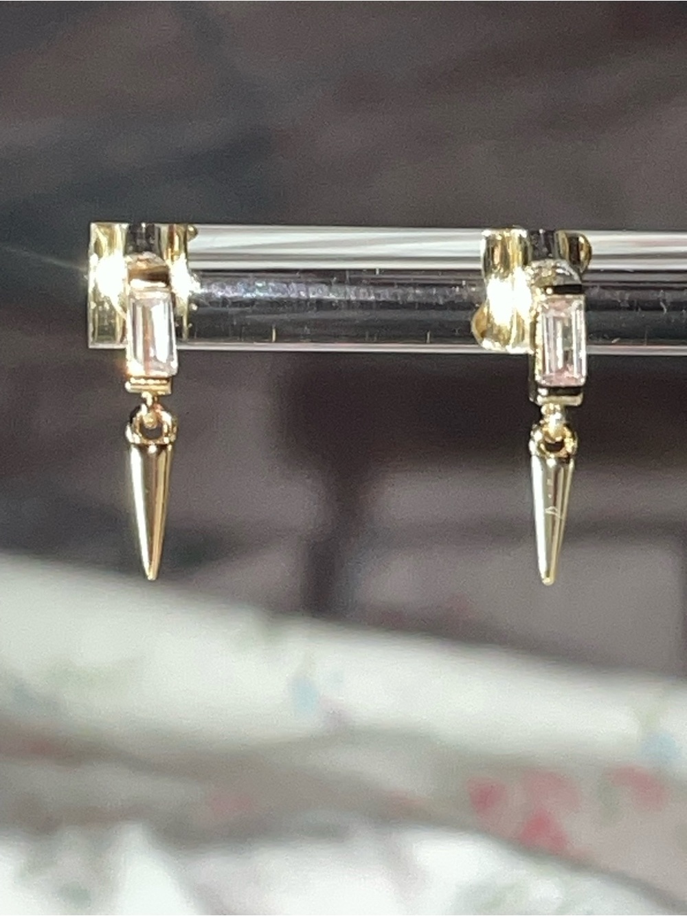 Gold Spike Drop Earrings - Elegant Women’s Jewelry